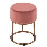 William - Hocker - goud - velours - Ø 32 H 42 cm