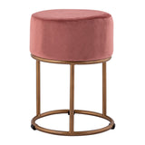 William - Hocker - goud - velours - Ø 32 H 42 cm
