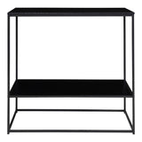 Eva - console - noire - acier et aggloméré - 80x36x80 cm
