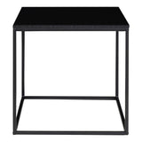 Jones - table d'appoint - noir - acier et aggloméré - 45x45x45 cm