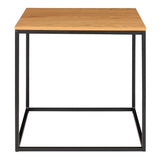 Taylor - table d'appoint - noir - acier et chêne - 45x45x45 cm