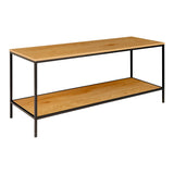 Van der Meer - Table TV - noir - acier et chêne - 100x36x45 cm