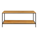 Van der Meer - Table TV - noir - acier et chêne - 100x36x45 cm