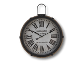 Horloge murale romaine - ø47x7 - Noire - Fer