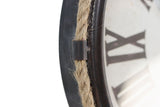 Horloge murale romaine - ø47x7 - Noire - Fer