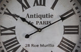 Horloge murale romaine - ø47x7 - Noire - Fer