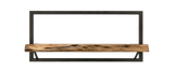 Wandplank Levels Live Edge - 70x32 cm - acacia/ijzer