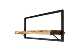 Wandplank Levels Live Edge - 70x32 cm - acacia/ijzer
