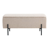 Evelyn – Sofa – Beige – Bouclé und Sperrholz – 95 x 36,5 x 46 cm