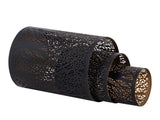 Noah - set de lanternes - noir/or - métal - Ø 8/10/14 cm
