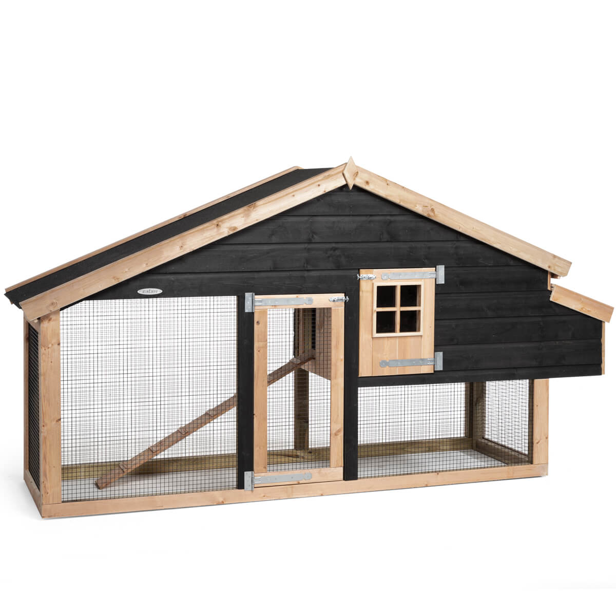 Kippenhok Remco Voldux - kippenhok met puntdak met dak leer kippen hok voor buiten - Hout in stijl