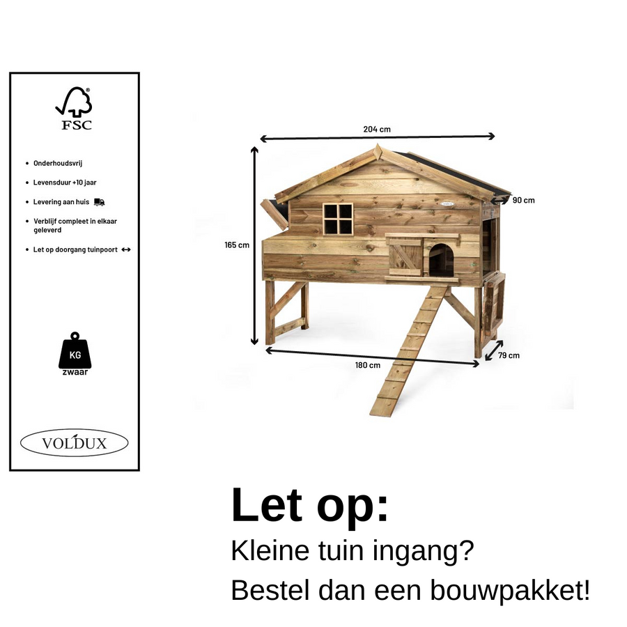 Maattekening Konijnenhok Jasper XL
