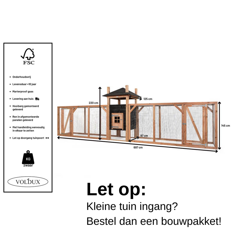 Maattekening Konijnenhok Ties XXL