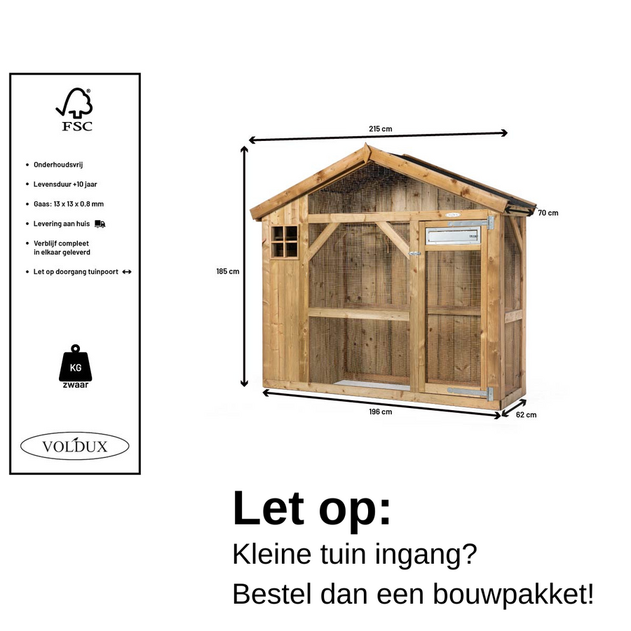 Maattekening Volière Saar S2