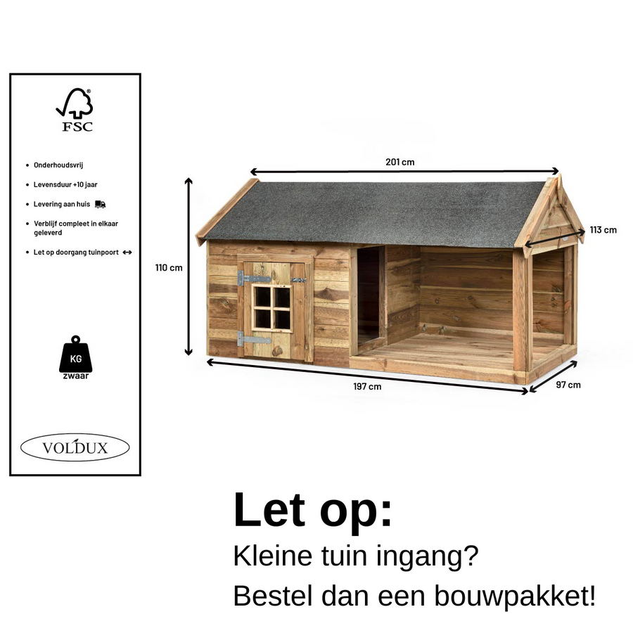 Maattekening Hundehütte Naud