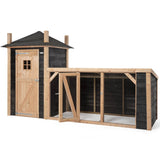 Kippenhok hooiberg Gijs Voldux - kippenhok hooiberg met meerdere deurtjes een legnest en een zitstok - hout in stijl