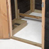 Kippenhok hooiberg Gijs Voldux - kippenhok hooiberg met ruime binnen kant en buiten kant van zwarten potdeksel planken met deur met raampje - hout in stijl