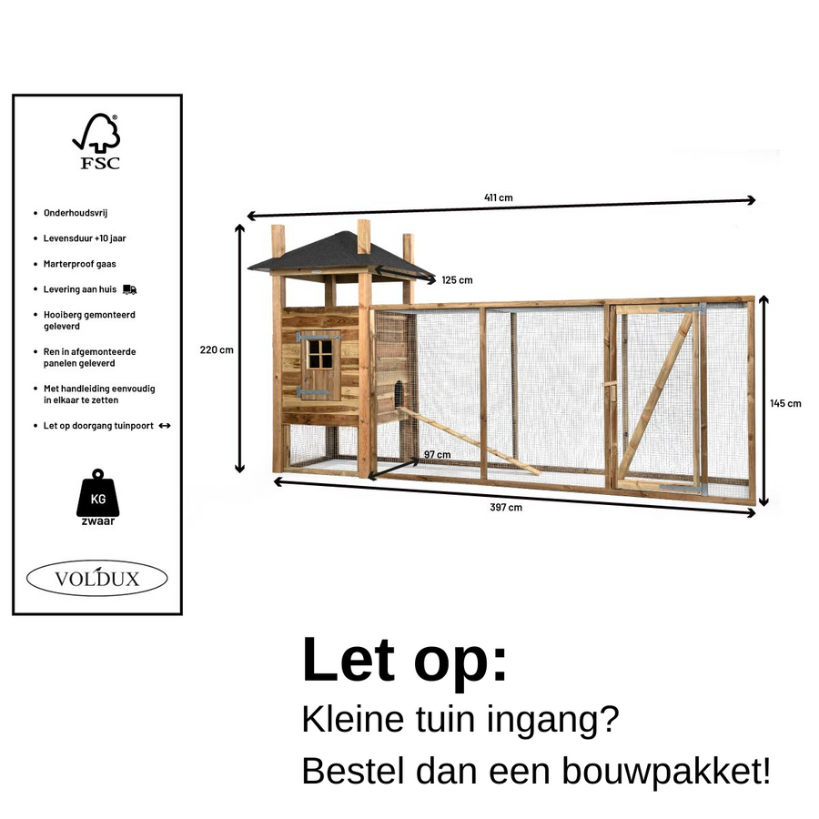Maattekening Konijnenhok Floor XL