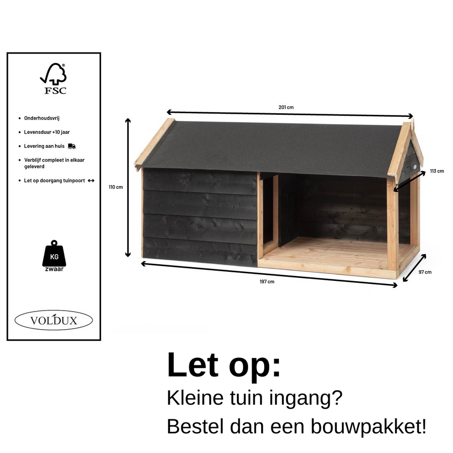 Maattekening Hundehütte Stijn