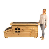 Kippenhok met legnest dat open kan - kippenhok met broednest dat open kan - Hout in Stijl